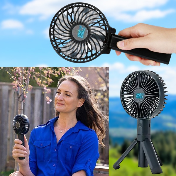 Prenosni mini ventilator 2-v-1 za polnjenje | HANDCOLIO