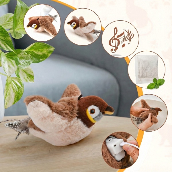 Interaktivna igrača ptica z mahanjem kril | CHIRRCAT